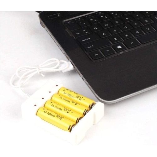 product_image_name-Generic-Chargeur de Piles USB 4 Emplacements AA / AAA – Station de Charge Intelligente avec Protection Contre les Courts-Circuits-7