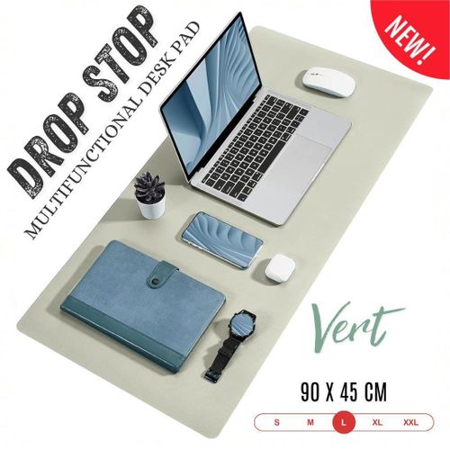 product_image_name-Drop Stop-لوحة ماوس جلدية كبيرة جدًا 90 - 45 سم، لوحة ماوس بقاعدة مانعة للانزلاق، لوحة ماوس للألعاب، المكتب والمنزل، أخضر ماتشا-1