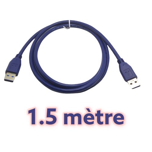 Generic USB 3.0 Cable 150cm USB to USB Cables Type A Male to Male USB3.0 à  prix pas cher