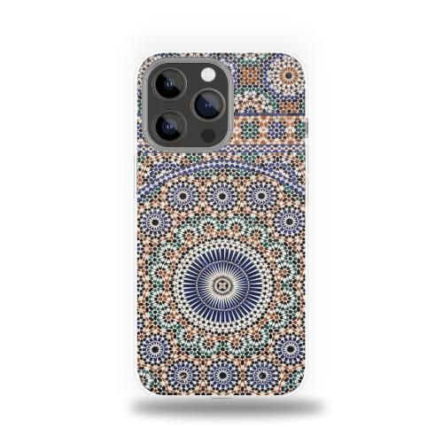 Generic Round Zelij - Moroccan Tradition - Compatible avec 13 Pro Max