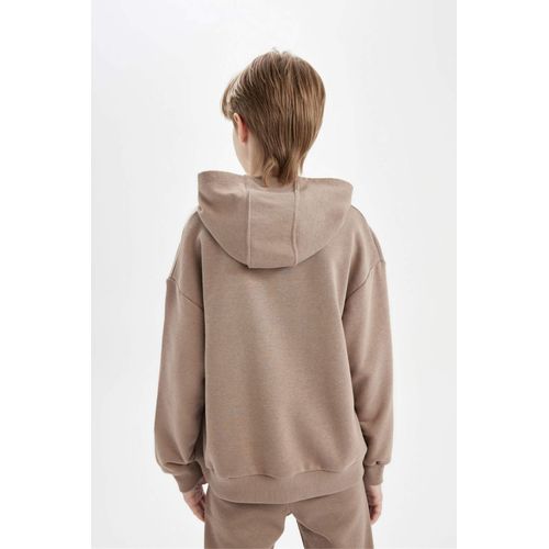 product_image_name-Defacto-سويت شيرت واسع بغطاء للرأس بجيب-4