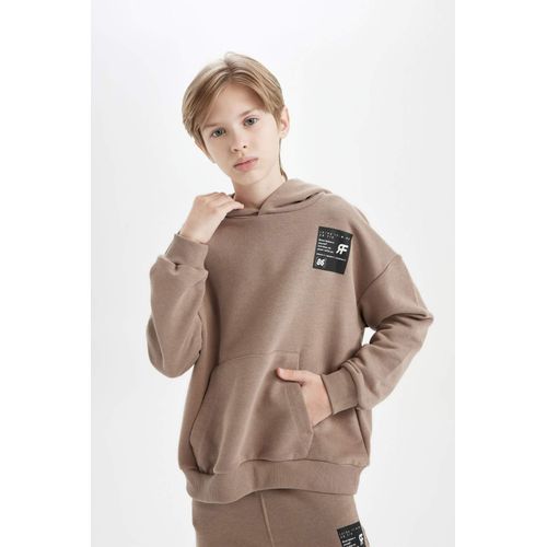 product_image_name-Defacto-سويت شيرت واسع بغطاء للرأس بجيب-7