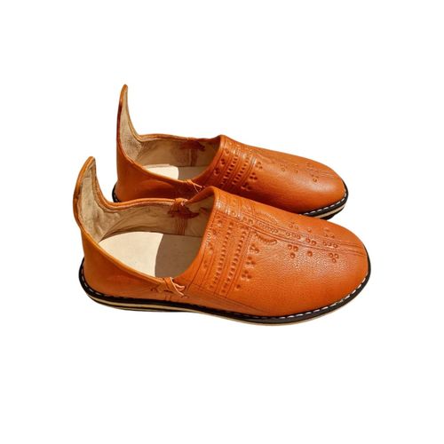 product_image_name-Generic-Babouche en cuir artisanal - 100% faite à la main, durable et d'une qualité exceptionnelle - Orange-3