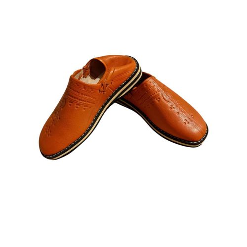 product_image_name-Generic-Babouche en cuir artisanal - 100% faite à la main, durable et d'une qualité exceptionnelle - Orange-6