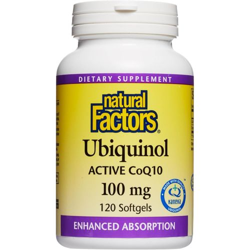 product_image_name-Natural Factors-Ubiquinol, CoQ10 active QH, 100 mg, 120 capsules-1
