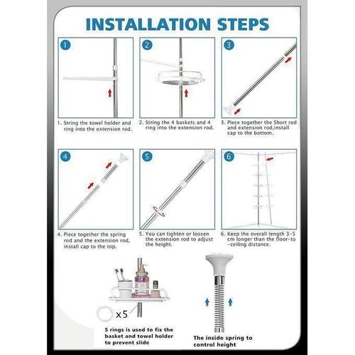 product_image_name-Generic-Étagère d'Angle de Salle de Bain Étagère Multi corner shelf 4tier-5