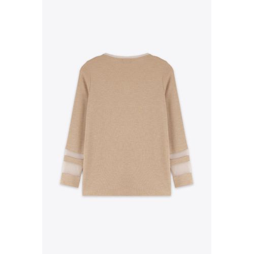 product_image_name-Marwa-بلوزة مخططة من التول بلون رمادي داكن-2