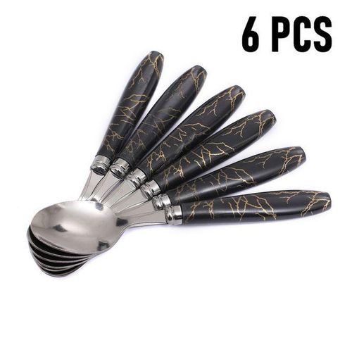 product_image_name-Generic-Pack 6 fourchettes de table en inoxydable avec poignée en marbre-1