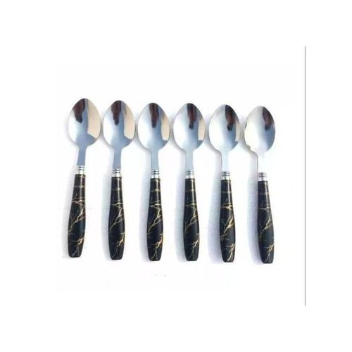 product_image_name-Generic-Pack 6 fourchettes de table en inoxydable avec poignée en marbre-2