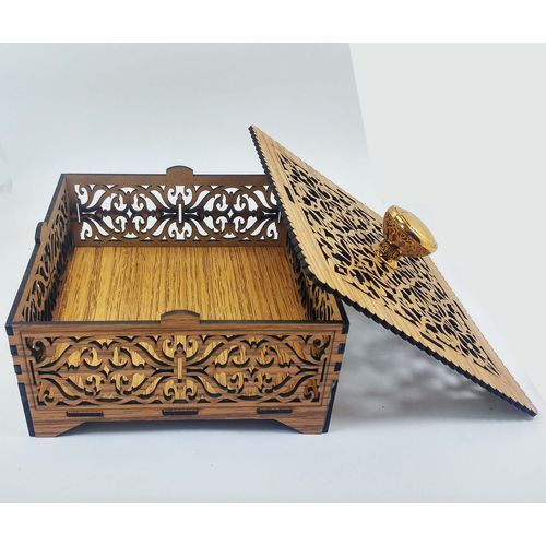 Generic Boîte en bois décoration marocaine artisanalle à prix pas cher
