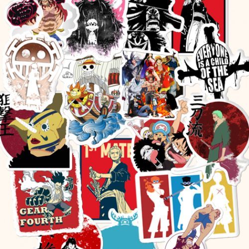 Autocollant one piece 25pcs/lot stickers waterproof manga collection  décoration téléphone ordinateur jouet pirate - Cdiscount Bagagerie -  Maroquinerie