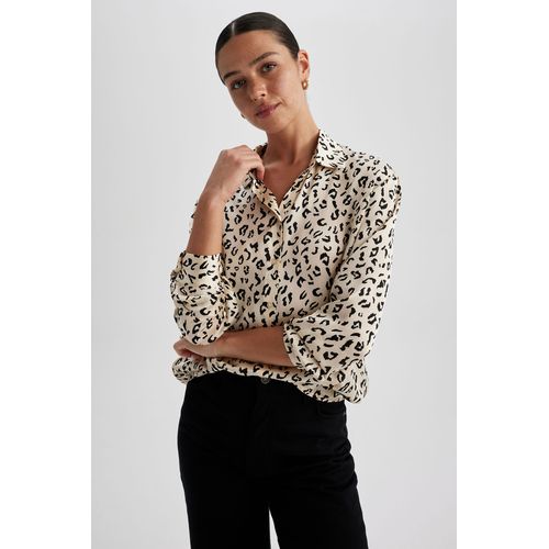 Defacto Chemisier a manches longues tisse coupe oversize a col chemise pour femme Ecru a prix pas cher Jumia Maroc
