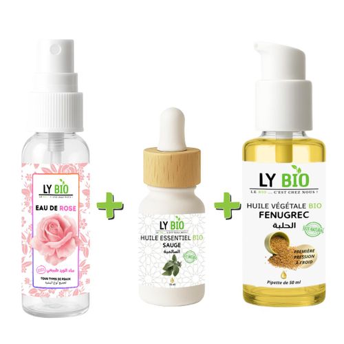 product_image_name-LY BIO-LYBIO حزمة ماء الورد 100 مل + زيت المريمية الأساسي 10 مل + زيت الحلبة 50 مل - مضخة-1
