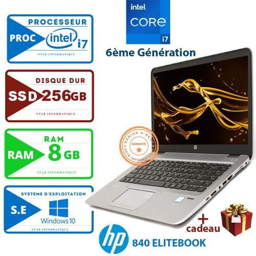 Hp Elitebook 840 G3 Core i5-6300U 8Go 256 Go SSD