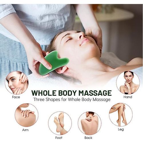 product_image_name-Generic-Gua sha Naturel pierre Jade pour Massage et Grattage Facial - Vert-2