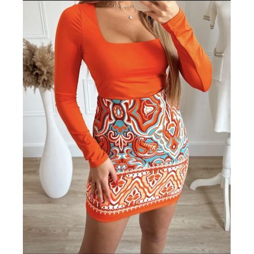 Jupe courte orange online