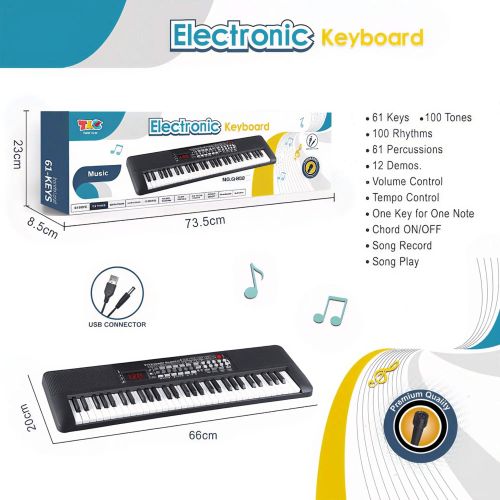 product_image_name-Generic-Piano musical éducatif pour enfants de 3 ans – 61 touches avec microphone, 100 rythmes, 100 sonorités, 12 morceaux de démonstration, contrôle du tempo et du volume -1