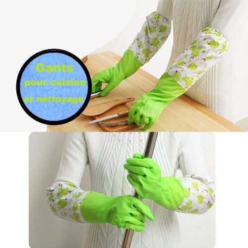 Generic Gants de protection de cuisine manches longues pour lavage  vaisselle & nettoyage à prix pas cher