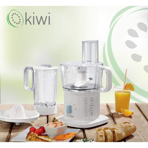 Kiwi Robot de cuisine Multifonction hachoir blender mixeur , 8en1 500W  Blanc à prix pas cher