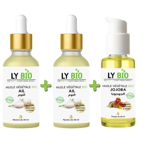 product_image_name-LY BIO-PACK 2 X HUILE AIL 50ML - PIPETTE + HUILE JOJOBA 50ML - POMPE-1