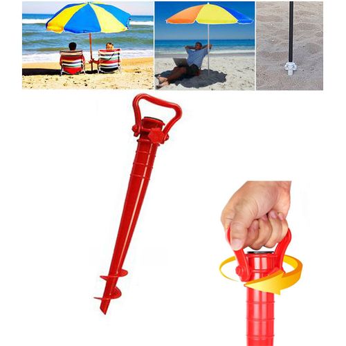 DAKEPOLE Ancrage au sable pour parasol de plage, en métal robuste sans  creusement, support de parasol résistant au vent, support à vis pour  parapluies, poteaux, support de sapin de Noël : 