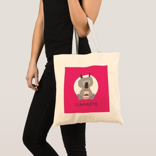 product_image_name-Generic-Tote bag llamaste mediter and flow llama do yoga Unique, haute qualité-1