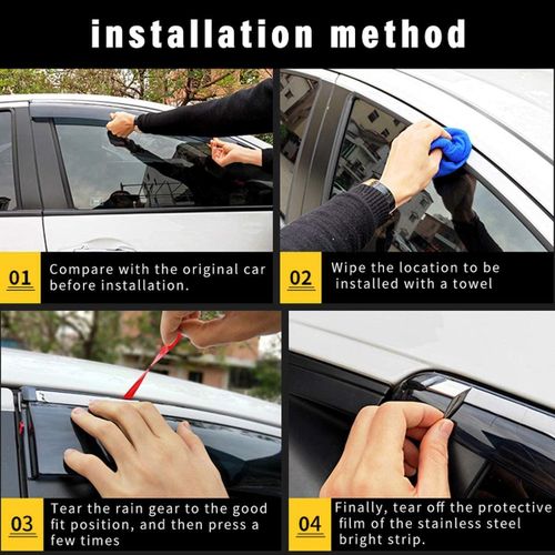 product_image_name-Generic-Déflecteurs d'air noirs chromés pour Peugeot Rifter sur mesure (4 pièces) - Installation adhésive 3M-6