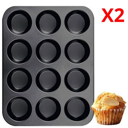 Moules à cupcakes en silicone Lot de 12 moules à muffins