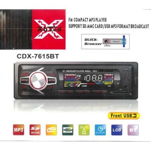 Cdx Radio Autoradio stéréo avec Bluetooth, MP3, USB, carte SD, Aux