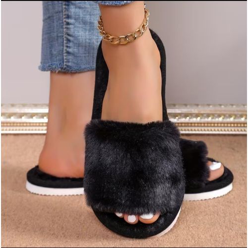 product_image_name-Generic-شباشب فرو، ناعمة ومريحة للسيدات - أسود-3