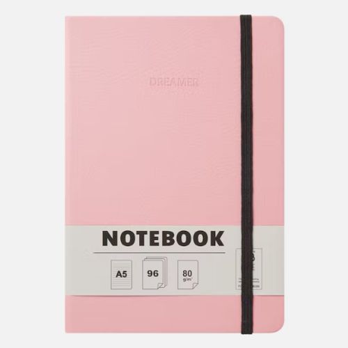 imprimerie moderne Bloc-notes (Notebook) Rose - A5 - 96 pages lignées à  prix pas cher