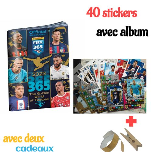 Panini Pincette avec 50 Cartes autocollant FIFA 365 officiel 2023