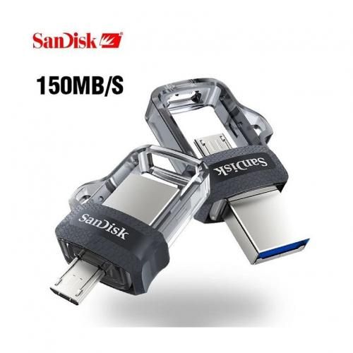 Clé USB SanDisk Ultra m3.0 double connectique micro-USB et USB 3.0 - 32 Go  (SDDD3-032G-G46) prix Maroc