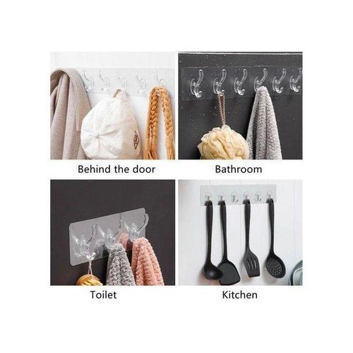 product_image_name-Generic-Crochets de Suspension Muraux Fort Adhésif – Transparence et Praticité pour Votre Cuisine-2