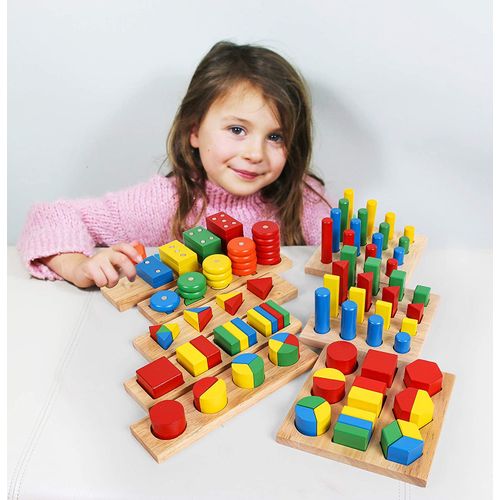 Jouet en Bois Bebe,8 en 1 Jeux Montessori 1 an, Jouet Educatifs