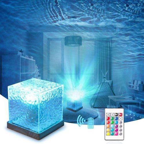 product_image_name-Generic-Lampe Décorative Cube Texturé à Effet Aquatique-6