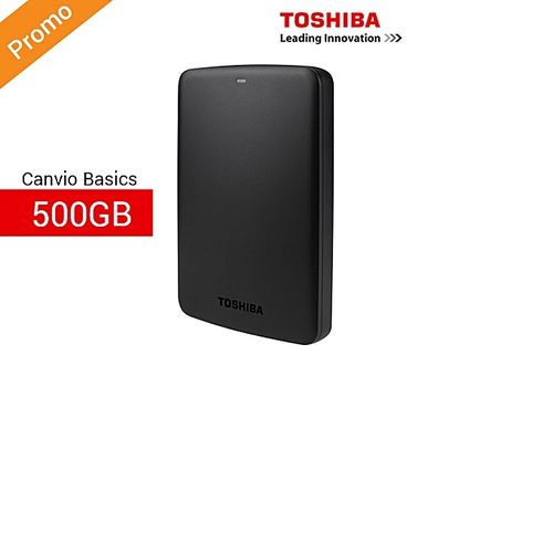 Disque dur externe 500 Go HDD Toshiba Les bases de Stor.E 2,5 USB 3.0,  noir mat (HDTB105EK3AA) 