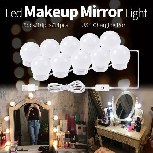 Generic Pack 10 lampes de miroir , maquillage coiffeuse ampoules LED à prix  pas cher