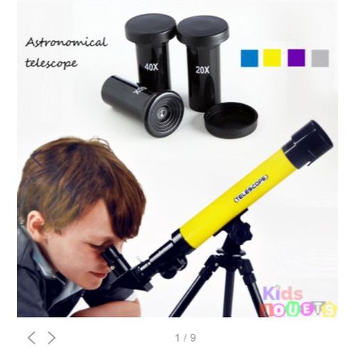 Le télescope astronomique d'éducation scientifique pour enfants joue 20X  40X 60X haute puissance 