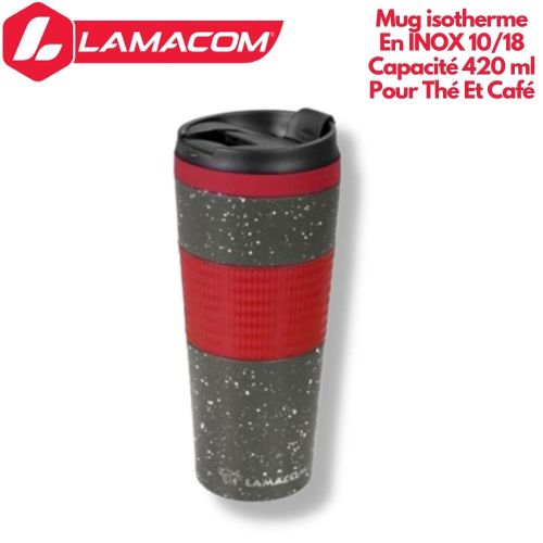 Lamacom Mug isotherme En INOX Capacité 420 ml Pour Thé Et Café Chaud Et  Froid Thermos Bouteille Isotherme à prix pas cher
