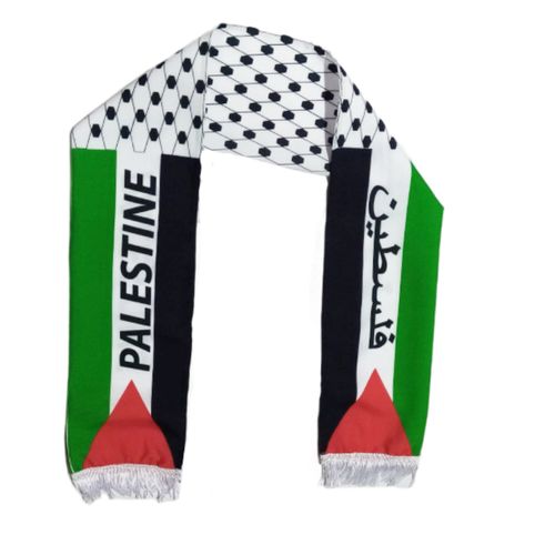 Generic Écharpe Palestine avec imprimé keffiya et drapeau , 120 cm x 15 cm  à prix pas cher