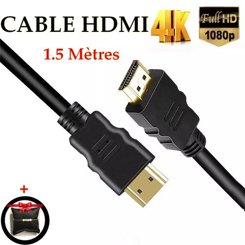 product_image_name-Generic- Câble HDMI 1.5M 3D 4K 1080p  + Bracelet Hope-1