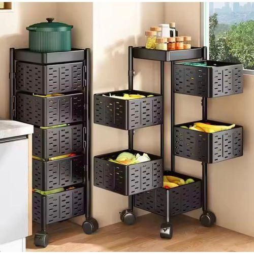 product_image_name-Generic-Rangement Chariot à 5 Étagères en Métal Professionnel de stockage pratique-1