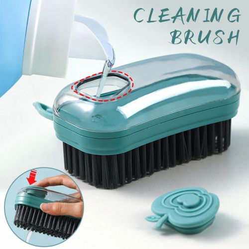 Brosse de nettoyage, ajout automatique de liquide, lessive, outil de lavage  de chaussures en laine dure multi usages pour la salle de bain et la  cuisine