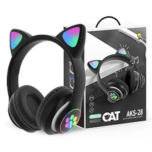 Generic Casque Bluetooth Sans Fil Oreil de Chats couleur pour Enfants et  Filles - Noir à prix pas cher