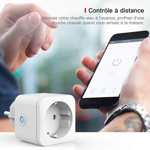 WIKSON ELECTRONICS 2PCS Prise Connectée Wifi, 16A Compatible avec  l'assistant Google et Alexa à prix pas cher