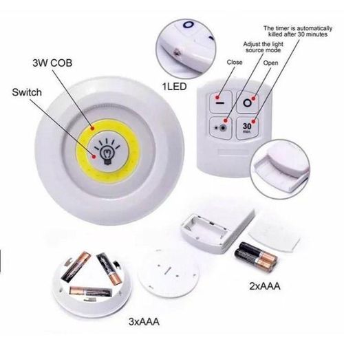 Led Lot de 3 lampes  avec télécommande - image 5