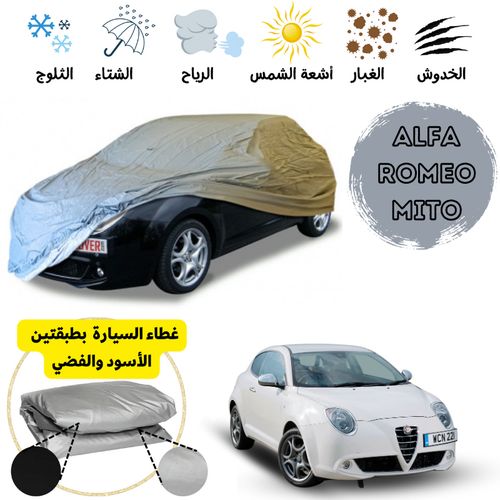 product_image_name-Generic-alfa romeo mito غطاء سيارة مزدوج الوجهين (فضي/أسود) مع حقيبة تخزين لسيارة-1