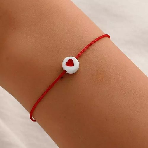 product_image_name-Generic-Bracelet Cœur Rouge Tissé à la Main Style Bohème Adjustable-1