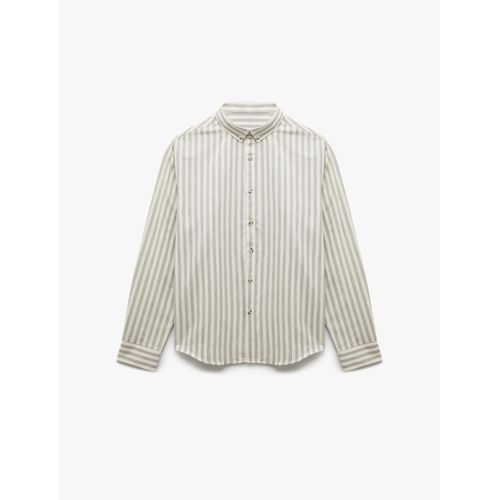 product_image_name-Koton-قمصان رجالية بأكمام طويلة مخططة باللون الرمادي-4